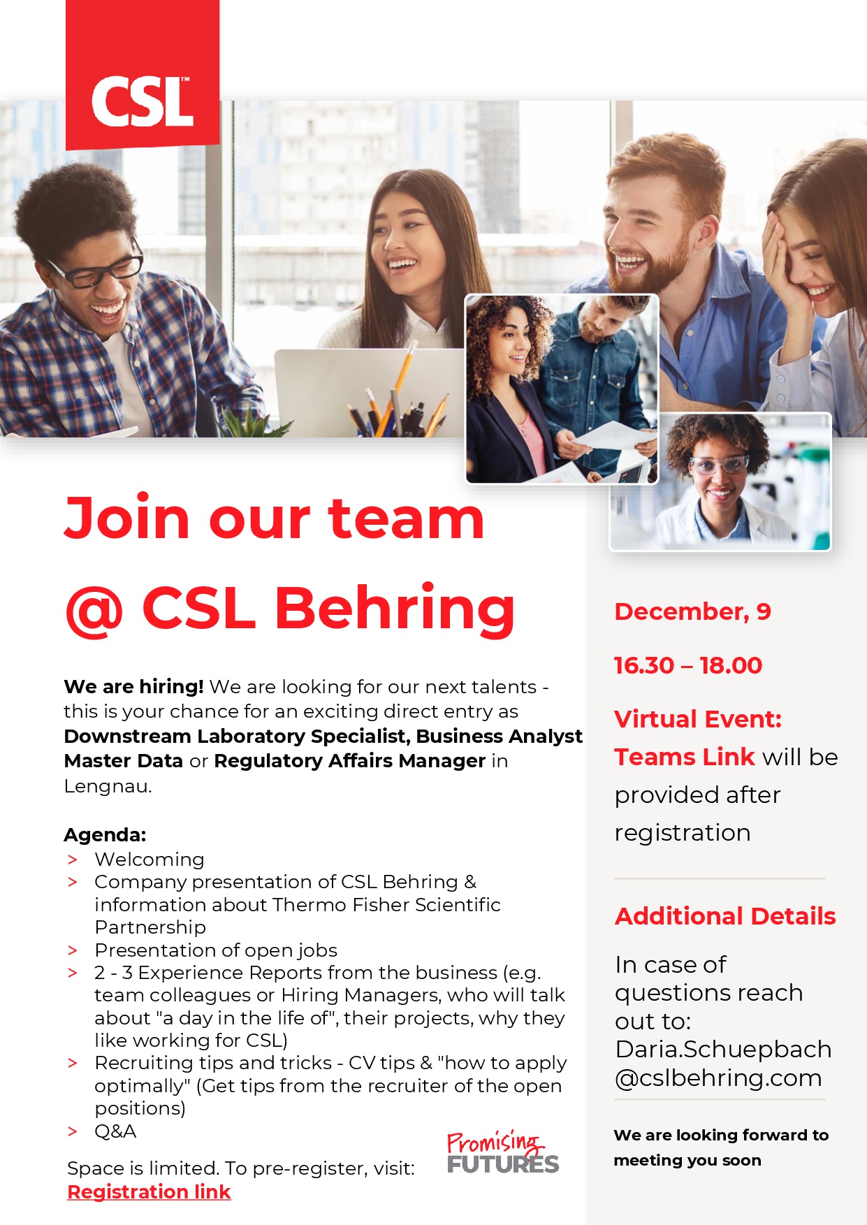 event info join our team csl behring