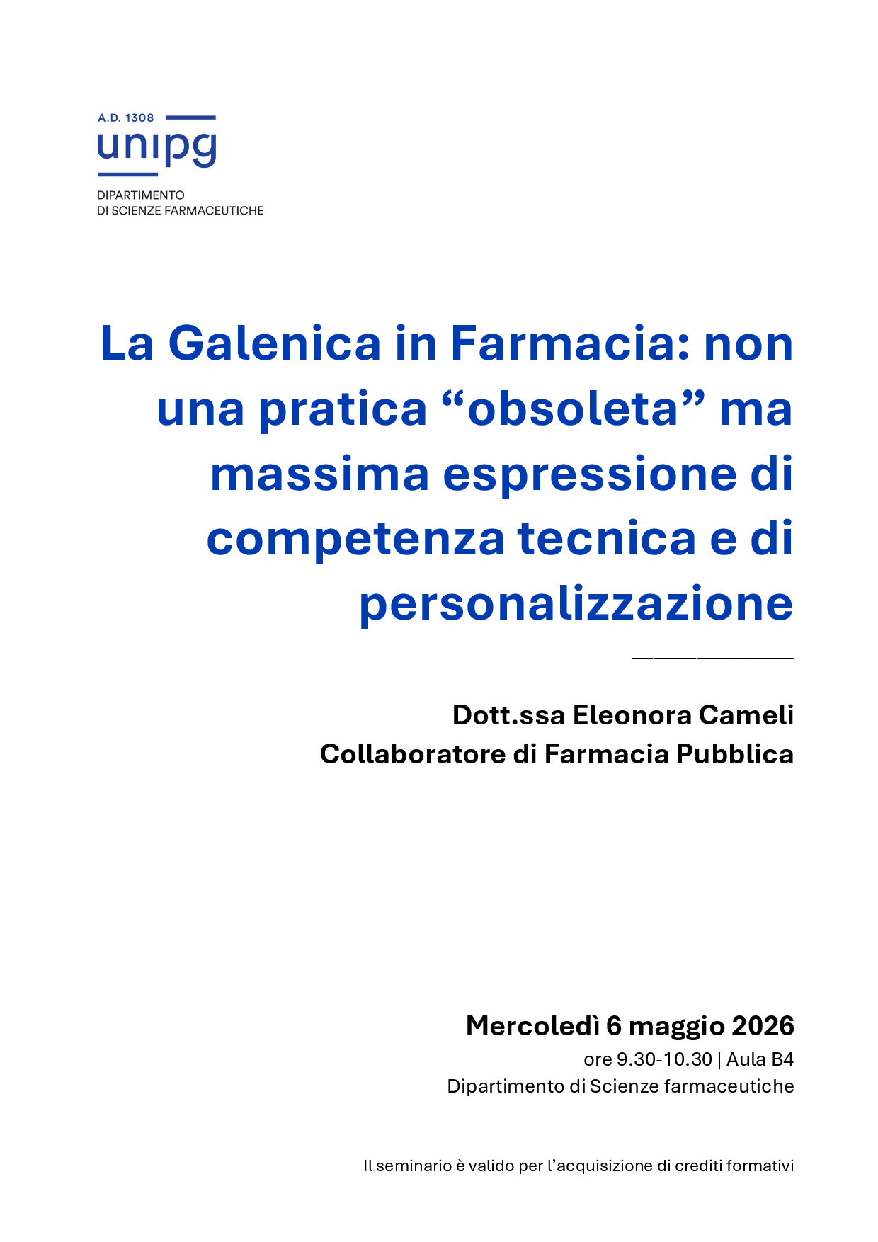 seminario dott.ssa cameli